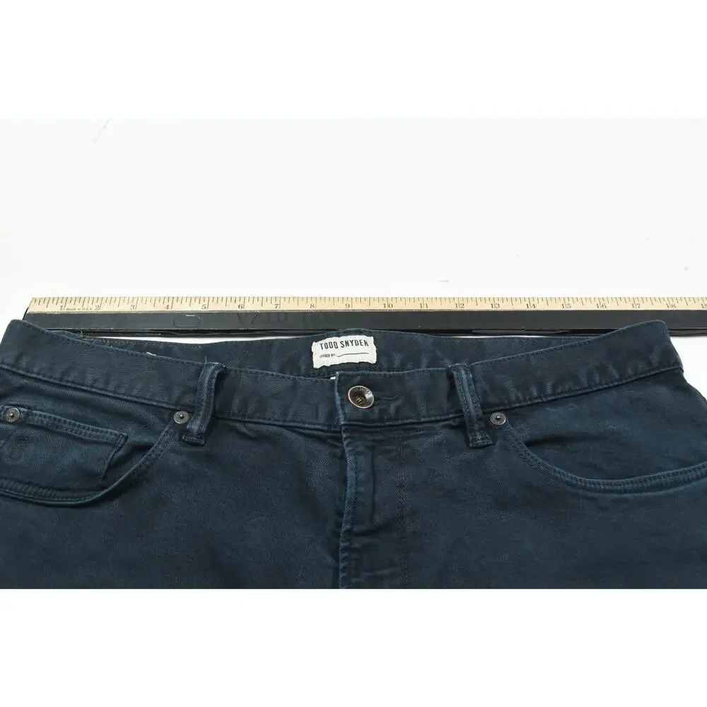 Todd Snyder Chino Pants Mens 34x30 Blue Slim Fit Stretch Cotton 5-Pocket